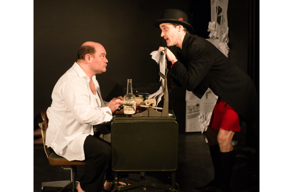 2 actors in a scene from Damn this Transmigration